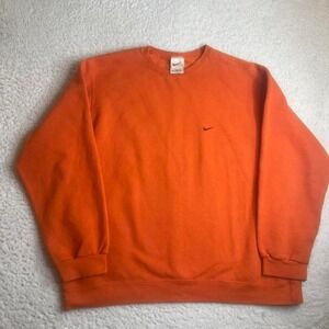 Vintage Nike men's Orange USA made crew neck sweatshirt vintage white tag xl